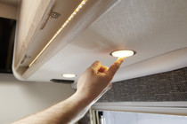 Nice touch – the integrated spotlights can be switched on and off by touch.