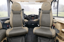 Comfortable captain seats with height/tilt adjustment and upholstered armrests